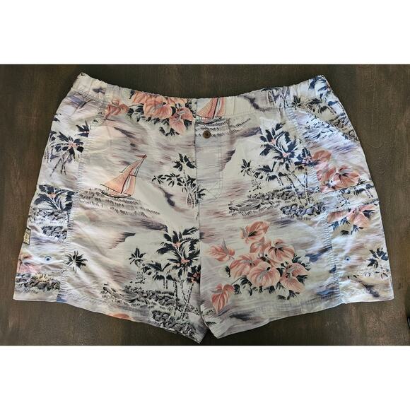 Men's Tommy Bahama Swim Trunks XXL Beach Vacation Palm Tree Boats Swim Shorts - Picture 1 of 9